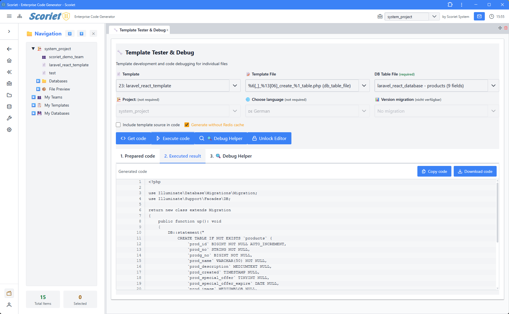 Template Tester and Debug